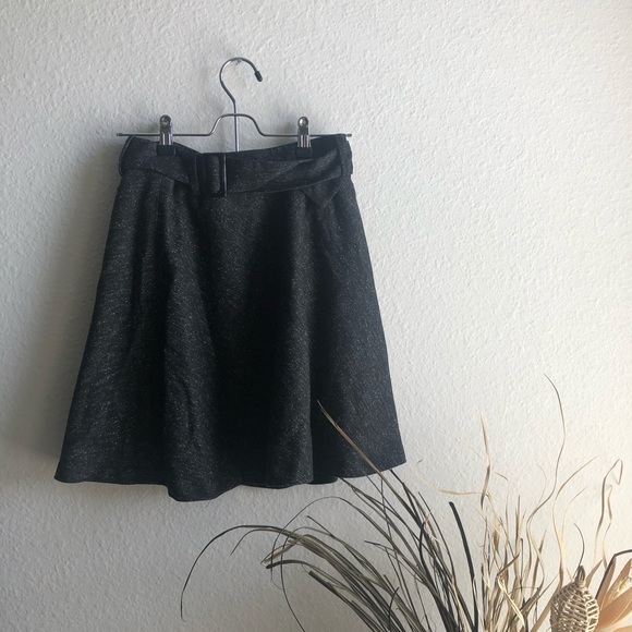 LOFT fit and flare heathered gray xsmall skirt - Picture 8 of 8